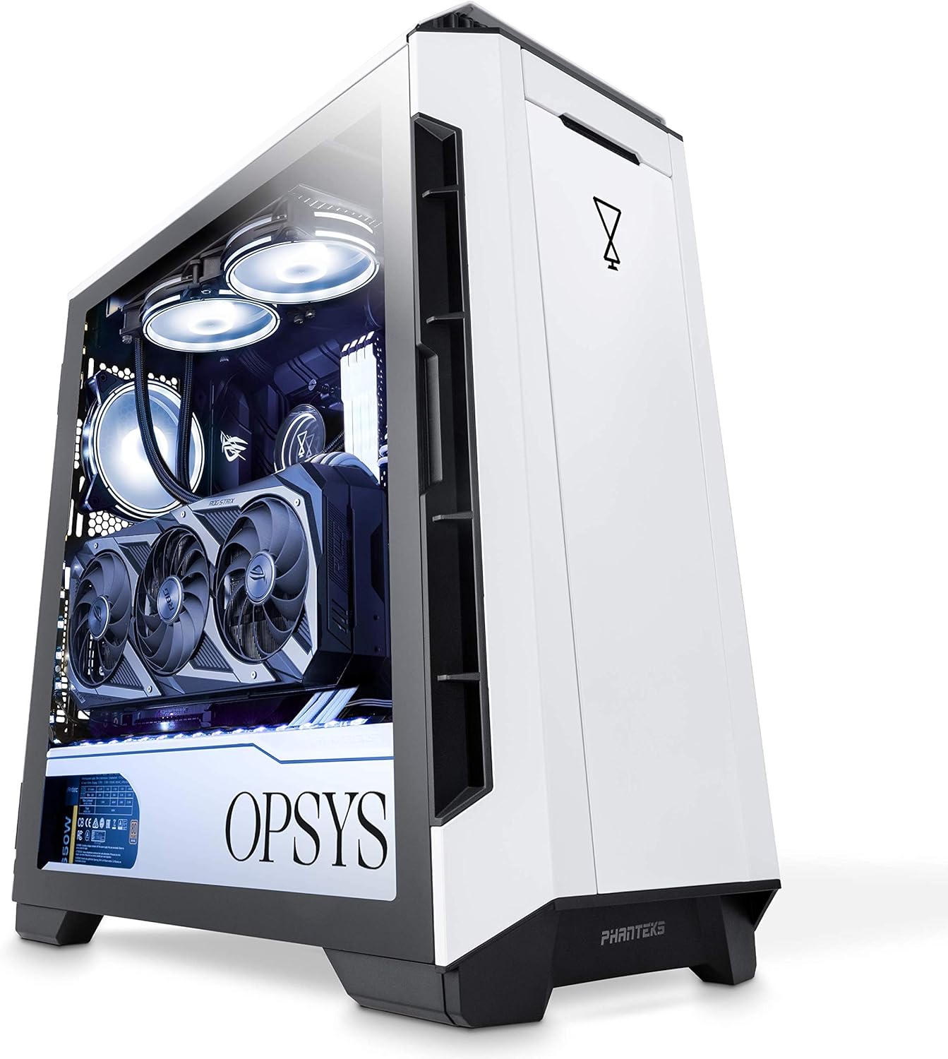 OPSYS Magna-X6 White Gaming PC Computer with Monitor & Gamer Keyboard/Mouse (AMD Ryzen 9-7900X, Geforce RTX 4080, 2TB NVMe SSD, 2TB HDD, 32GB RAM, Bluetooth, Windows 11) image 1 OPSYS Magna-X6 White Gaming PC Computer with Monitor & Gamer Keyboard/Mouse (AMD Ryzen 9-7900X, Geforce RTX 4080, 2TB NVMe SSD, 2TB HDD, 32GB RAM, Bluetooth, Windows 11) image 1
